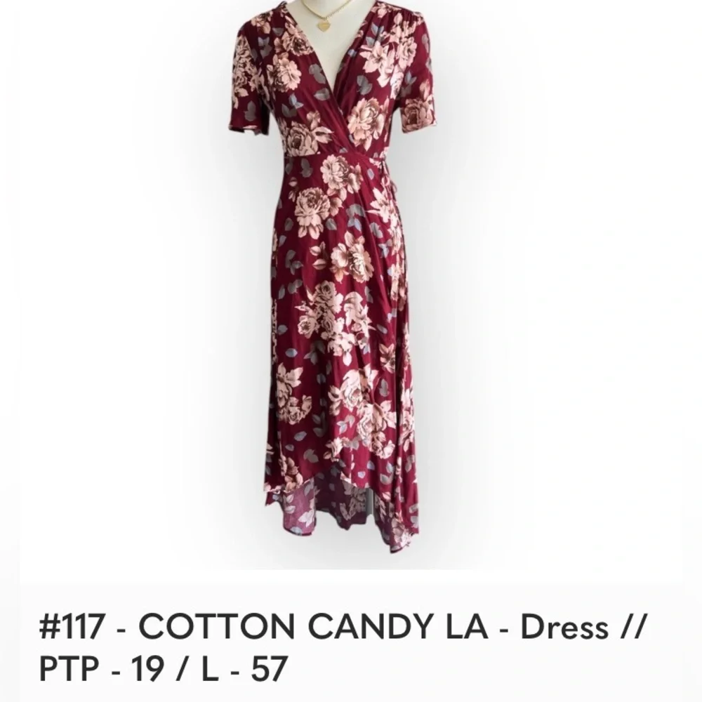 Cotton Candy Red and Pink V-Neck Sundress - Picture 2 of 7